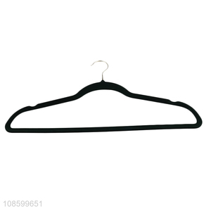 Factory price flocking coat hanger flocked shirt hanger