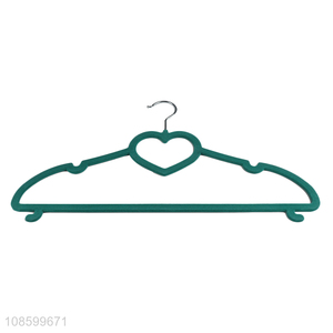 Wholesale anti-slip flocking clothes hanger velvet coat hanger