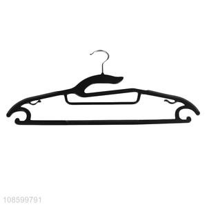 Wholesale wide non-slip plastic clothes hanger durable suit hanger