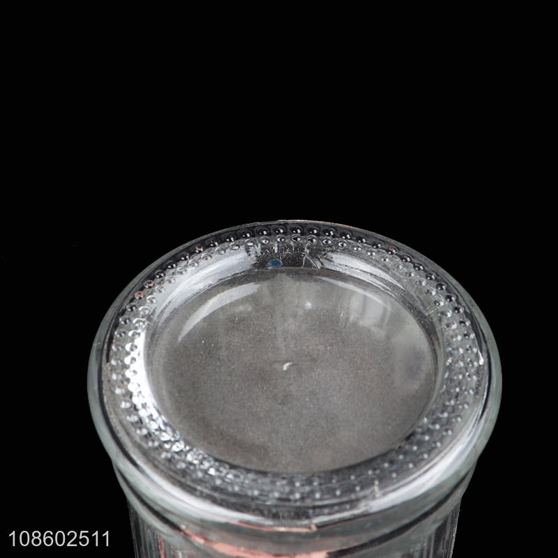 High quality glass spice salt pepper shaker with metal lid
