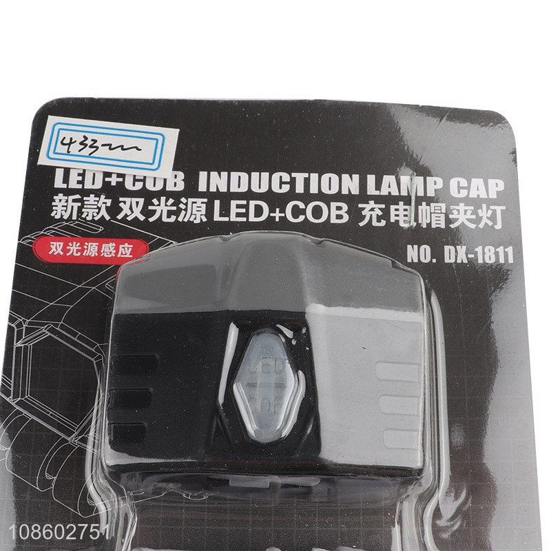 Top quality outdoor led+cob induction cap lamp clip for sale