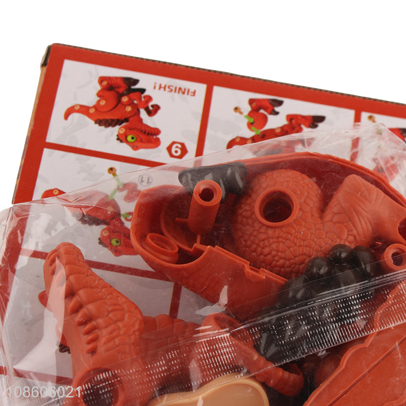 Hot selling educational asembled dinoasur plastic toy for kids age 3+