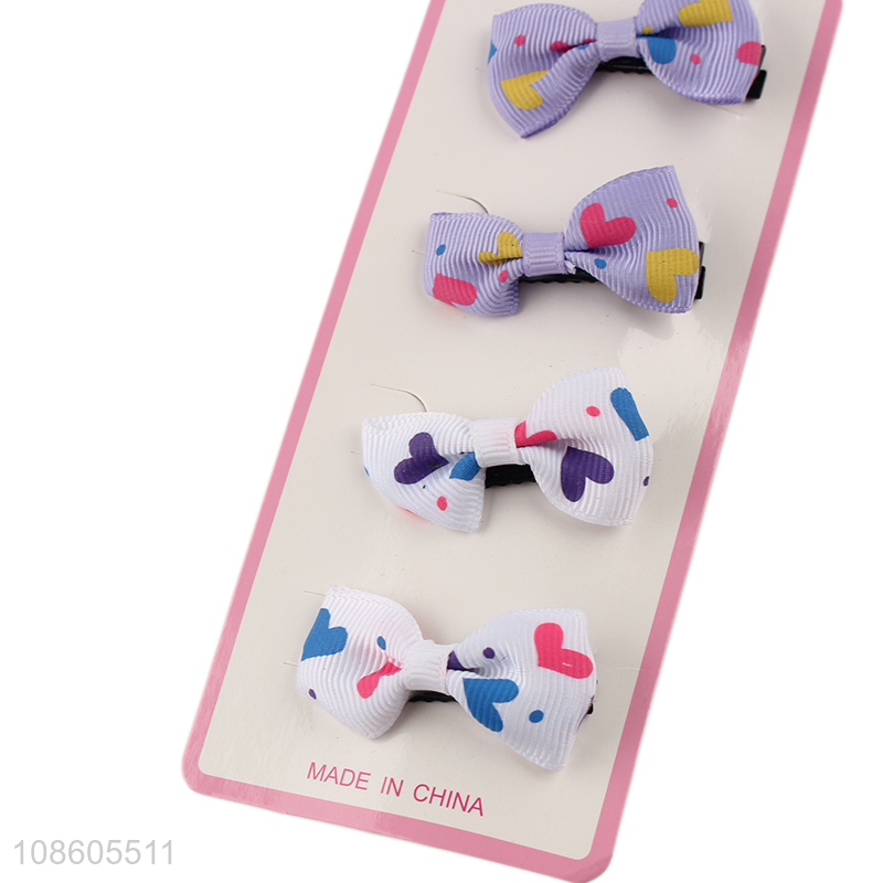 Factory price bowknot hair clips women hair accessories
