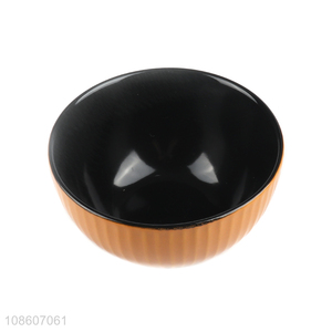 Factory direct sale ceramic bowl ribbed cerel bowl for kitchen