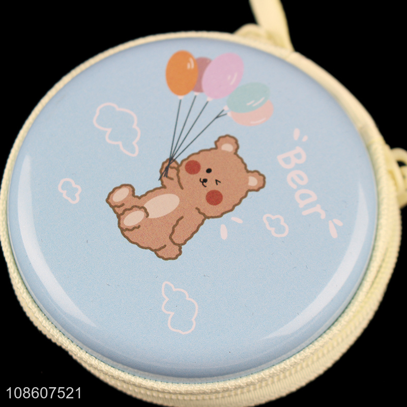 Low price round mini children coin purse wallet for sale
