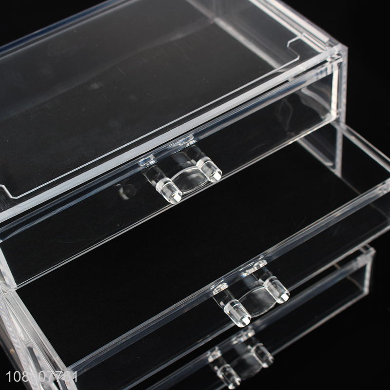 Yiwu market transparent acrylic makeup organizer bathroom organizer