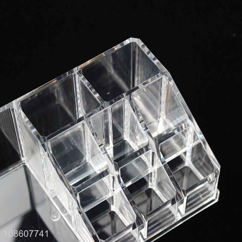 Top quality clear acrylic makeup organizer for cosmetic brushes