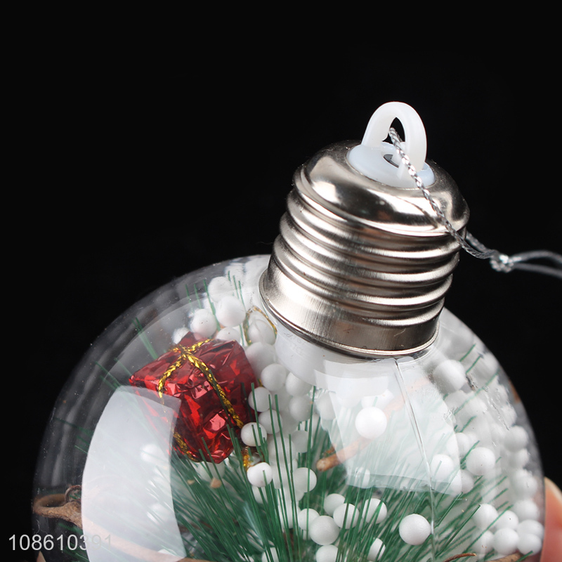 Top products Christmas transparent led light ball for xmas tree decoration