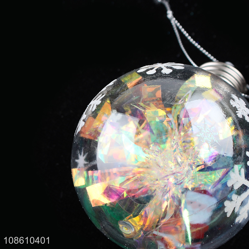 China products round transparent hanging led lights ball for decoration