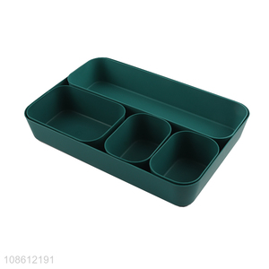 Hot selling plastic drawer organizer set storage bin set for dresser