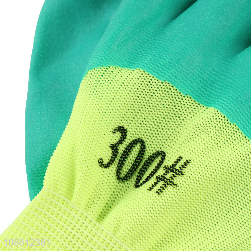 Wholesale wear resistant latex coated work gloves for men women