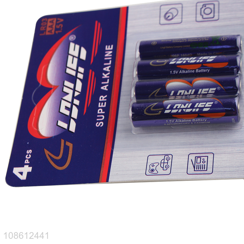 Factory price 1.5V AAA alkaline zinc-manganese batteries dry batteries