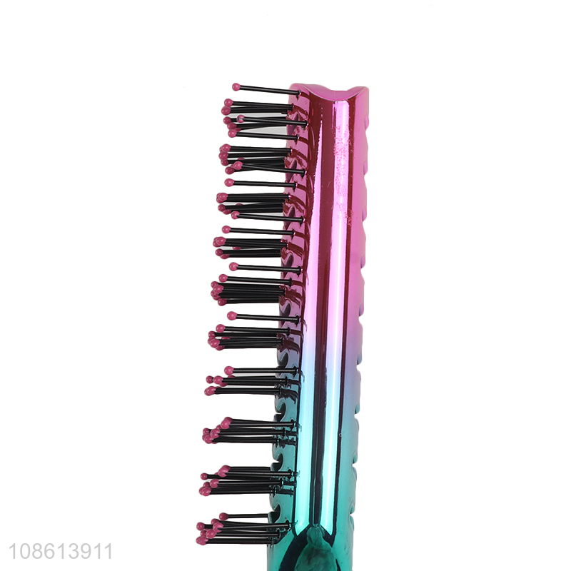 Yiwu market plastic electroplating hair comb hair brush