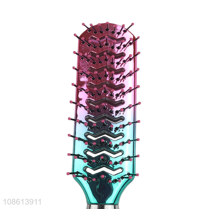 Yiwu market plastic electroplating hair comb hair brush