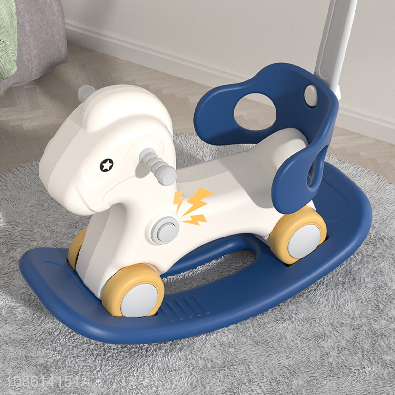 New product 3-in-1 kids toddlers rocking horse baby plastic ride on toy
