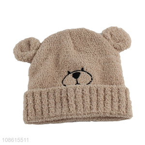 China products cartoon bear baby hat for winter