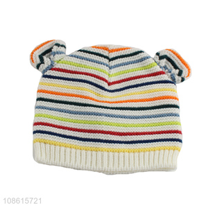 Cute design rainbow color breathable baby hat for sale