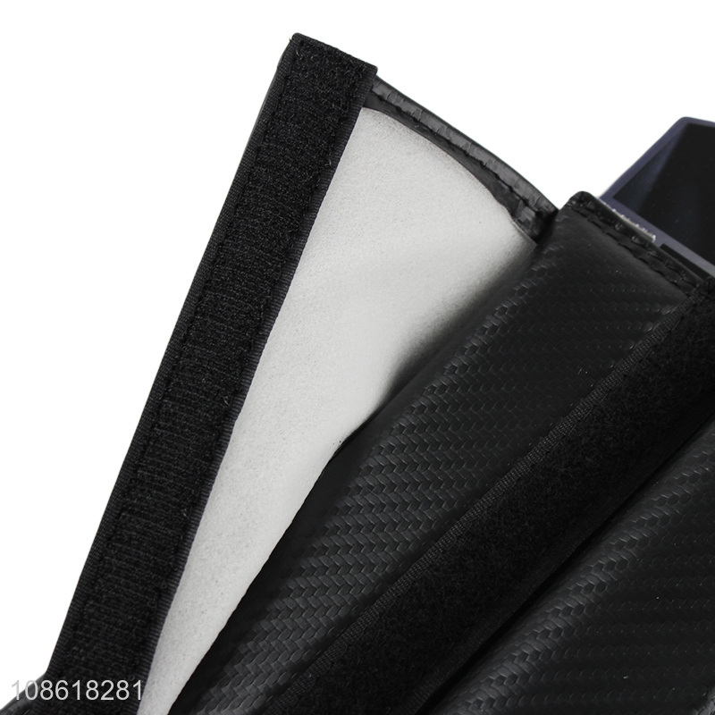Wholesale pu leather car safety belt cover shoulder pad for men and women