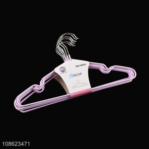 Good quality anti-slip rubber coated metal wire clothes hanger set