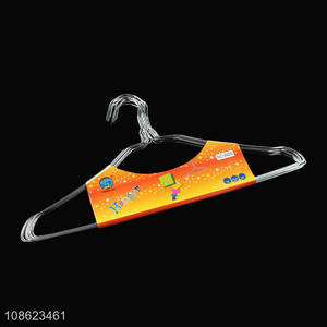 Wholesale electroplating iron clothes hanger set for home and hotel use