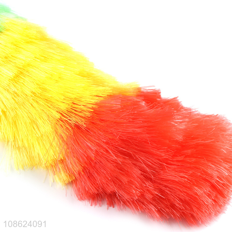 Wholesale colorful duster with plastic handle household cleaning tool