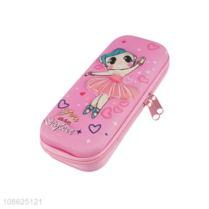 Best selling girls cute stationery box pencil case with zipper
