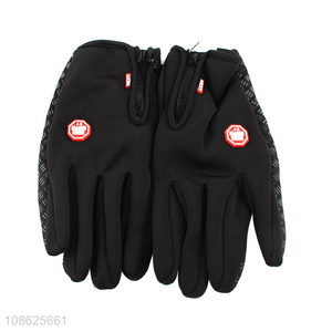 Wholesale outdoor winter windproof cycling gloves for men and women