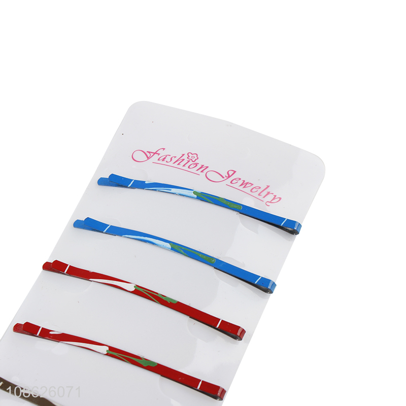 Wholesale 6pcs colorful metal bobby pin for women and girls