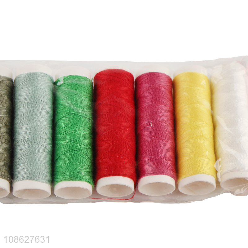 Factory price mixed colors cotton sewing thread kit for home use