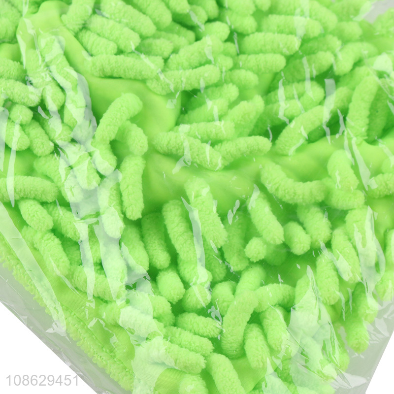 Hot selling colorful scratch & lint free chenille car wash mitt