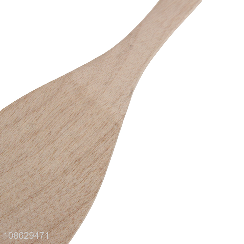 Wholesale cooking tools natural wooden spatula turner with long handle