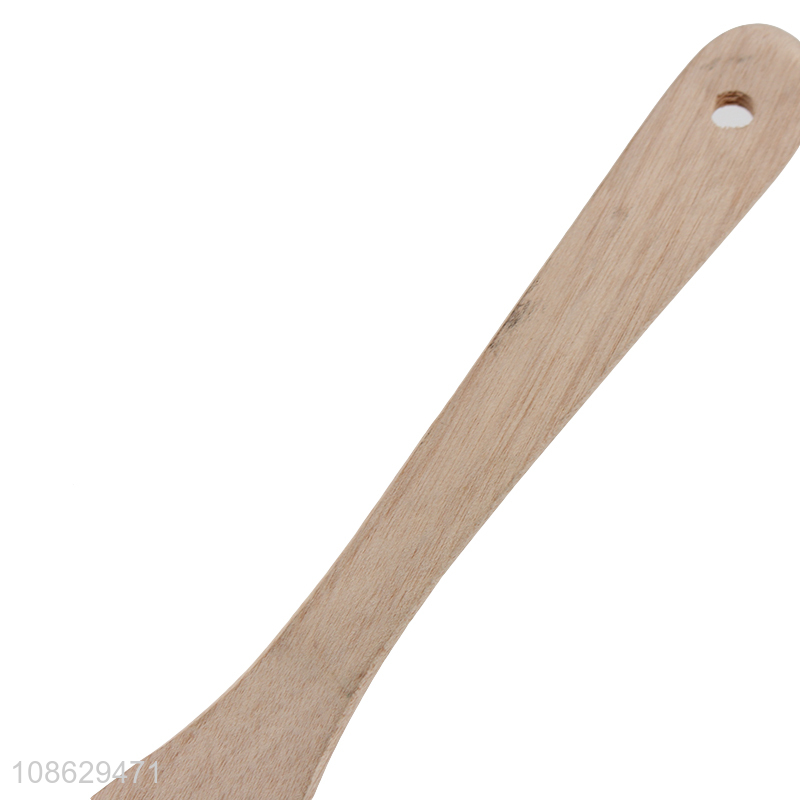 Wholesale cooking tools natural wooden spatula turner with long handle