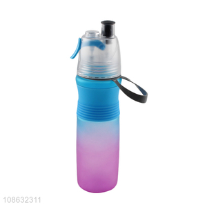 Good quality 750ml gradient color mist spray water bottle for outdoors