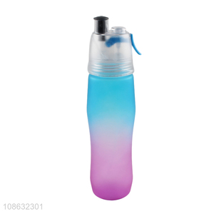 High quality 750ml gradient color dual-use mist spray water bottle