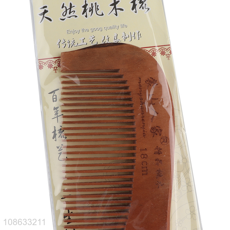 Best selling wooden anti-static hair comb with handle