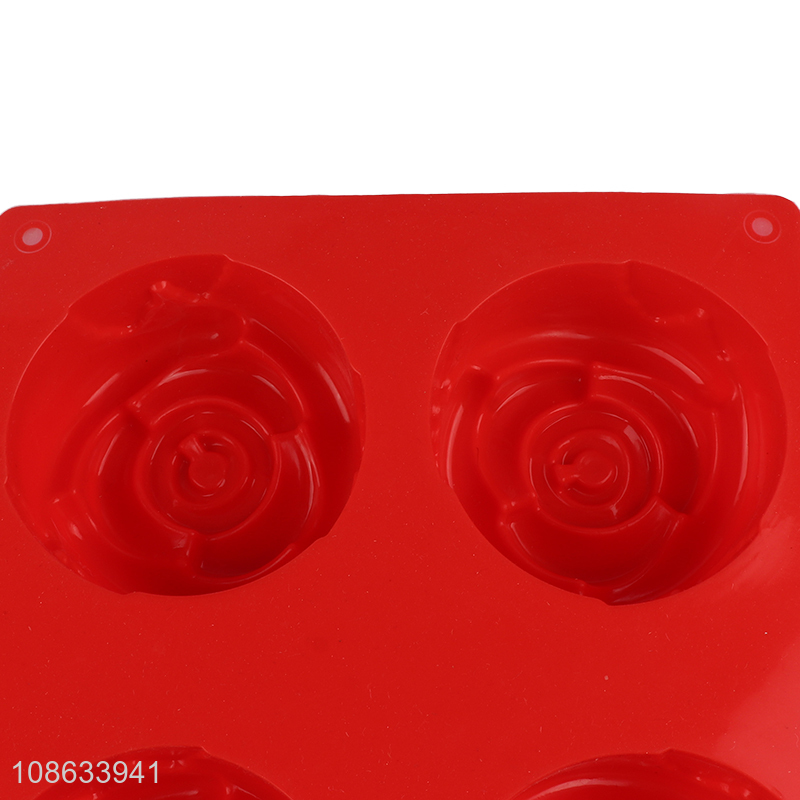 Hot sale rose shaped silicone cake molds jelly molds