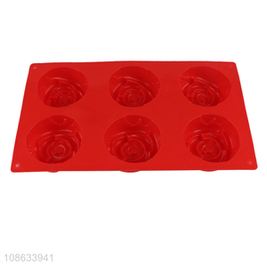 Hot sale rose shaped silicone cake molds jelly molds