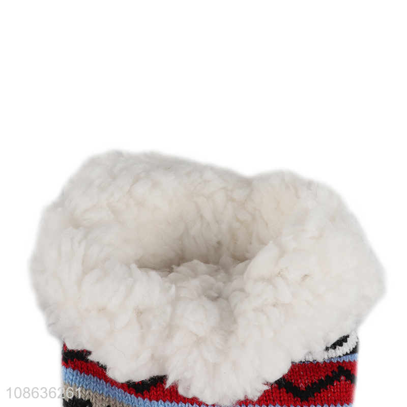 China factory winter warm fleece lined anti-skid floor socks