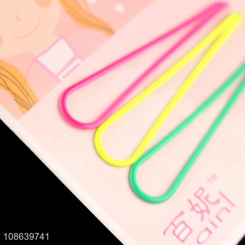 Factory price candy-colored metal hair pins bobby pins hair accessories