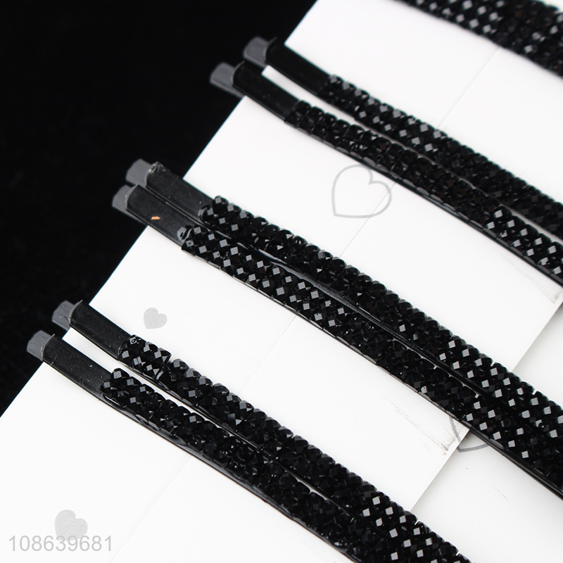 Factory supply luxury acrylic stones hairpins bangs clips wholesale