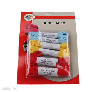 China factory 6pcs <em>shoes</em> accessories shoe laces for sale