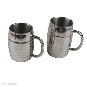 Wholesale 350ml 450ml double walled stainless steel beer cup coffee mug