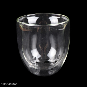 Most popular double wall glass tea cup water cup drinking cup