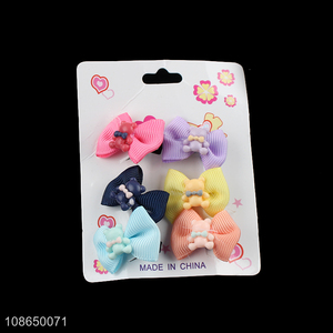 Factory price bowknot decorative girls hairpin hair accessories