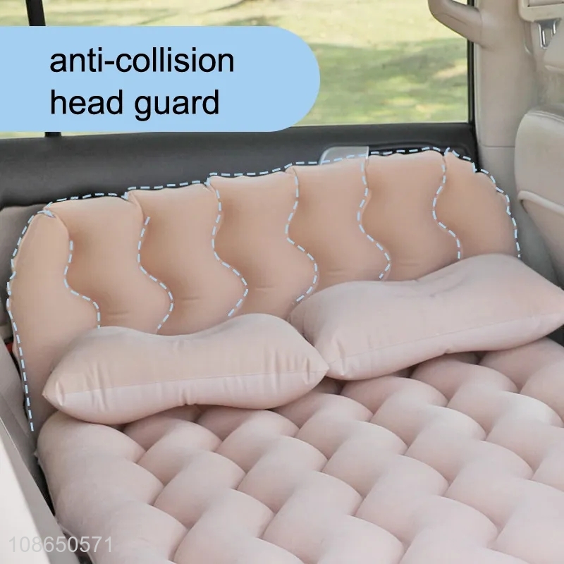 New product pvc flocking car air bed inflatable car travel mattress