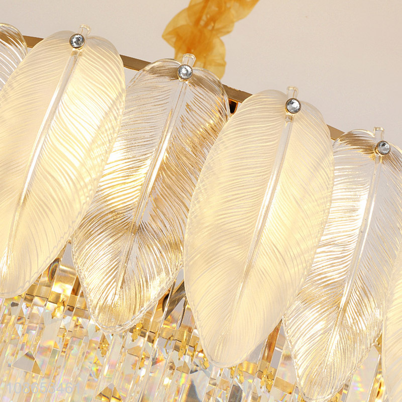 Wholesale modern feather crystal chandelier crystal pendant ceiling light