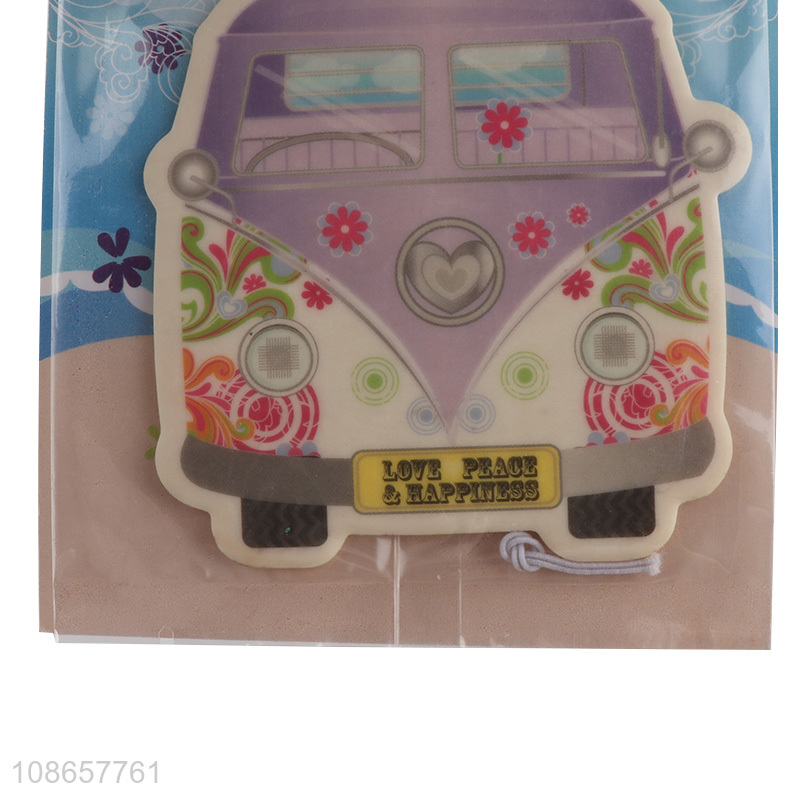 Popular products bus shape hanging car aromatherapy tablet car air freshener