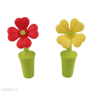 New product flower shaped foode grade silicone beer bottle stopper