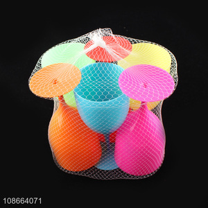 China products multicolor 6pcs plastic goblet water cup for sale