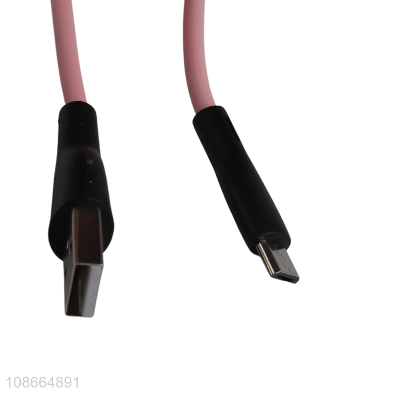 Factory wholesale 100cm 5V/2.4A silicone micro usb cable